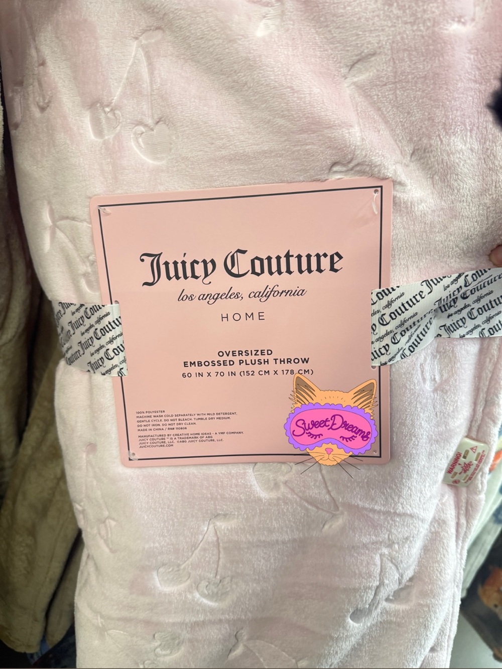 Juicy Couture Plush Throw Blanket